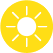 Yellow circle with sun